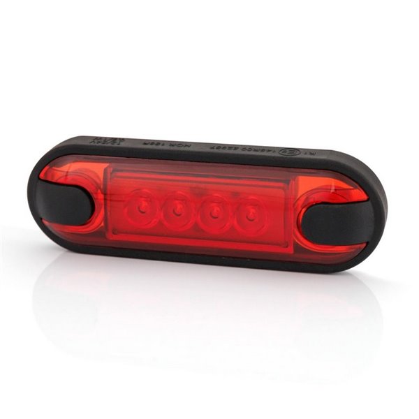 Piloto LED de gálibo trasero LD 3212 superficie plana homologado R1 IP68 Rojo