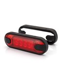 Piloto LED de gálibo trasero LD 3212 superficie plana homologado R1 IP68 Rojo