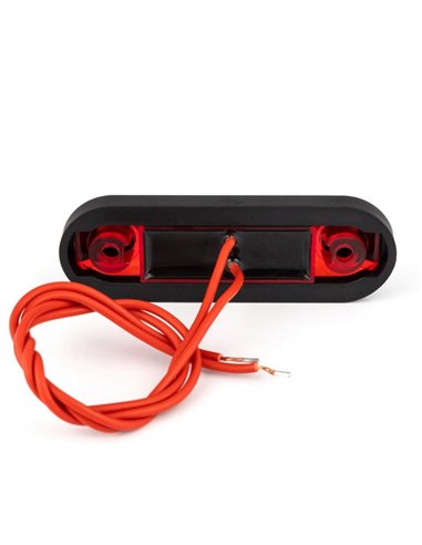 Feu de gabarit arrière à LED plat LD 3212, homologué R1, IP68, rouge
