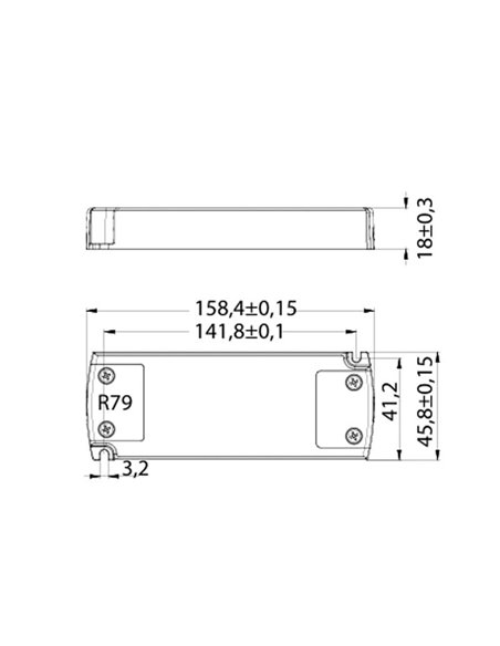 Driver LED regulável TRIAC 12-36W 4-5 lâmpadas MODULAR LIGHT 2 DRIVERS