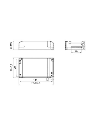 Driver LED DALI 0-96W 5 luzes redondas MODULAR LIGHT 2 DRIVERS
