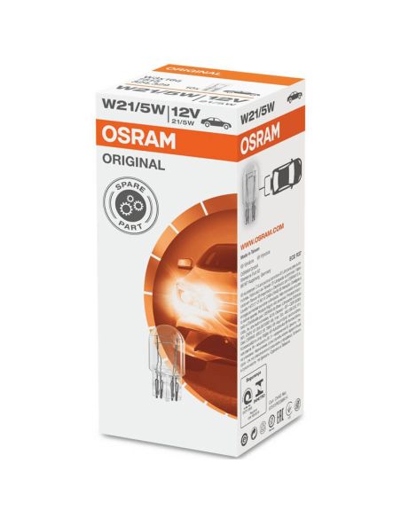 Bombilla T20 Osram W21/5W Original 12V 21/5W casquillo W3x16q – Caja 10 Unidades