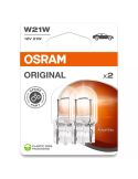 Bombilla Osram W21W Original 12V 21W casquillo W3x16q T20 – Pack 2 unidades