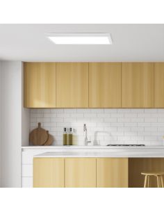 Plafón LED rectangular blanco NIMAG 40W IP44 para cocina 3CCT 4800 lm 3000K - 4000K - 5000K 2