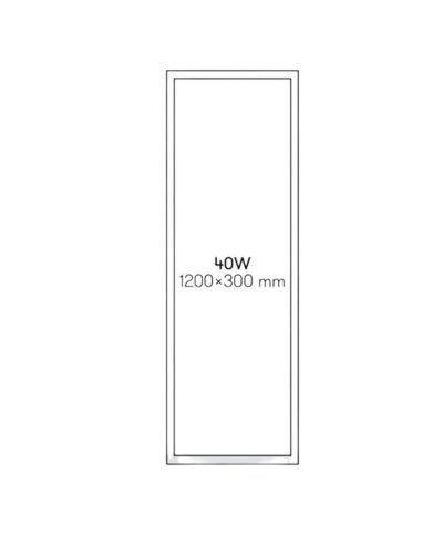 Medidas Plafón LED rectangular blanco NIMAG 40W IP44 para cocina 3CCT 4800 lm 3000K - 4000K - 5000K