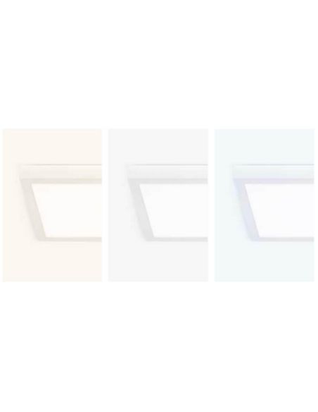 CCT Plafón LED rectangular blanco NIMAG 40W IP44 para cocina 3CCT 4800 lm 3000K - 4000K - 5000K