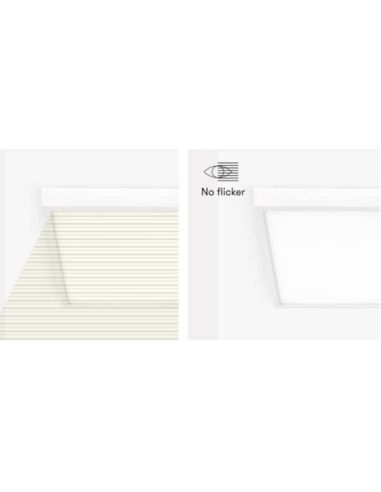 Plafonnier LED rectangulaire blanc NIMAG 40W IP44, sans scintillement, pour cuisine, 3CCT, 4800 lm, 3000K - 4000K - 5000K