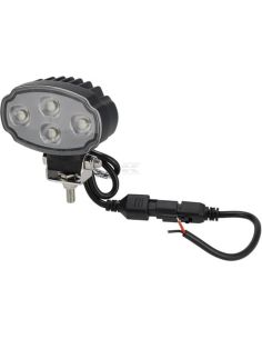 Mini farol de trabalho LED oval de 3000 lm e 20 W com conector Deutsch e suporte giratório.