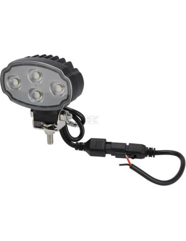 Faro de trabajo LED ovalado mini 3000 lm 20W con conector Deutsch y soporte Swivel