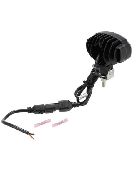 Mini farol de trabalho LED oval traseiro de 3000 lm e 20 W com conector Deutsch e suporte giratório.