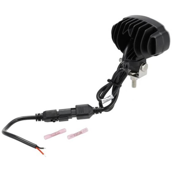 Mini farol de trabalho LED oval traseiro de 3000 lm e 20 W com conector Deutsch e suporte giratório.
