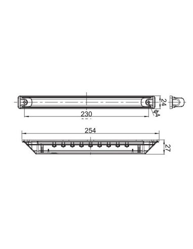 Luz de freno LED LSD 563 12/24V homologado S3 E9 IP68