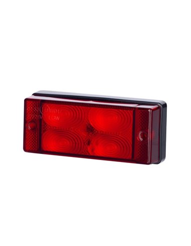 Piloto LED para tercera luz de freno rectangular LSD 745 12/24V homologado S3 IP68