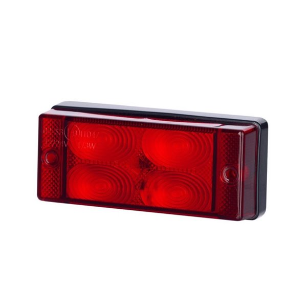 Piloto LED para tercera luz de freno rectangular LSD 745 12/24V homologado S3 IP68