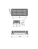 Piloto LED para tercera luz de freno rectangular LSD 745 12/24V homologado S3 IP68