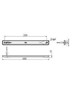 Tercera luz de freno LED LSD 2255 12/24V homologado S3 IP68 2