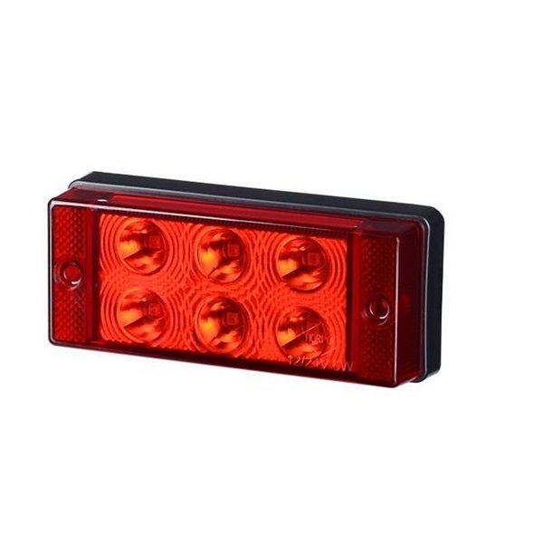 Piloto LED antiniebla LED LPD 591 tapa roja 12/24V homologado F1 IP68