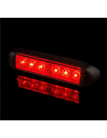 Phare antibrouillard LED LPD 3240 12/24V avec capuchon rouge, homologué F1 IP68