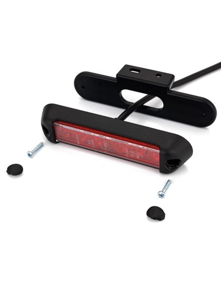 Phare antibrouillard LED LPD 3240 12/24V avec capuchon rouge, homologué F1 IP68