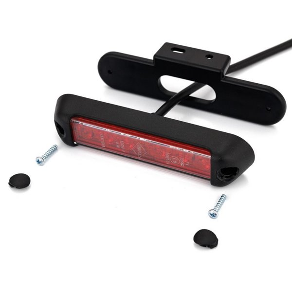 Phare antibrouillard LED LPD 3240 12/24V avec capuchon rouge, homologué F1 IP68