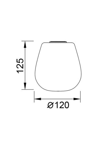 Abat-jour sphérique en verre allongé...