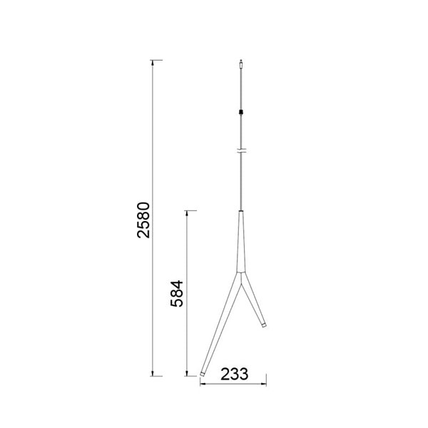 Suspension LED dorée ARRECIFE, avec 2 ampoules 4W 3000K 320lm, LUMIÈRE MODULAIRE 3 SUSPENSIONS