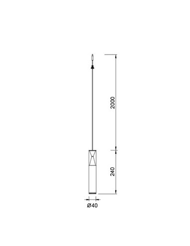 Colgante LED blanco SPARK 5,6W 3000K 635Lm con detalle triangular Iluminado, MODULAR LIGHT 3 COLGANTES
