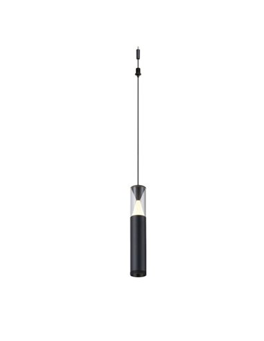 Colgante LED negro SPARK 5,6W 3000K 635Lm con detalle triangular iluminado, MODULAR LIGHT 3 COLGANTES