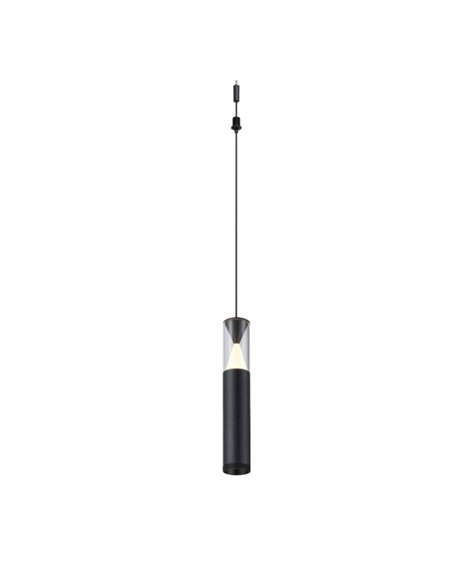 Colgante LED negro SPARK 5,6W 3000K 635Lm con detalle triangular iluminado, MODULAR LIGHT 3 COLGANTES