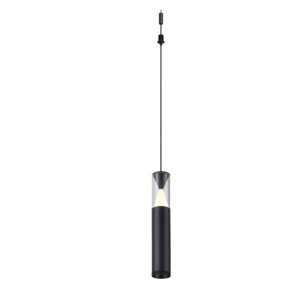 Colgante LED negro SPARK 5,6W 3000K 635Lm con detalle triangular iluminado, MODULAR LIGHT 3 COLGANTES