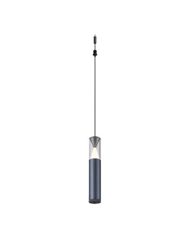 Colgante LED gris oscuro SPARK 5,6W 3000K 635Lm con detalle triangular iluminado, MODULAR LIGHT 3 COLGANTES