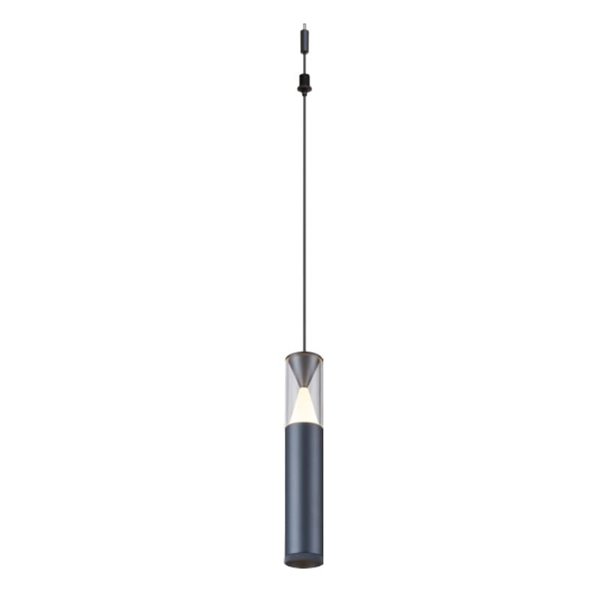 Colgante LED gris oscuro SPARK 5,6W 3000K 635Lm con detalle triangular iluminado, MODULAR LIGHT 3 COLGANTES