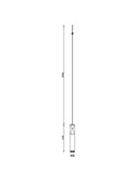 Colgante LED oro rosa SPARK 5,6W 3000K 635Lm con detalle triangular iluminado, MODULAR LIGHT 3 COLGANTES