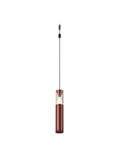 Colgante LED oro rosa SPARK 5,6W 3000K 635Lm con detalle triangular iluminado, MODULAR LIGHT 3 COLGANTES