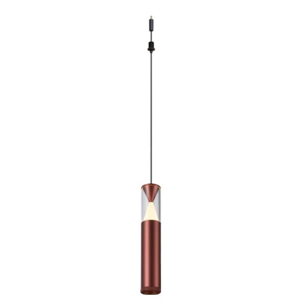 Colgante LED oro rosa SPARK 5,6W 3000K 635Lm con detalle triangular iluminado, MODULAR LIGHT 3 COLGANTES