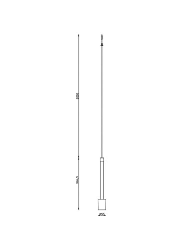 Colgante LED camel FUGAZ con iluminación vertical, 6W 3000K 700Lm, MODULAR LIGHT 3 COLGANTES