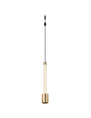 Colgante LED oro FUGAZ con iluminación vertical, 6W 3000K 700Lm, MODULAR LIGHT 3 COLGANTES