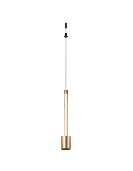 Colgante LED oro FUGAZ con iluminación vertical, 6W 3000K 700Lm, MODULAR LIGHT 3 COLGANTES