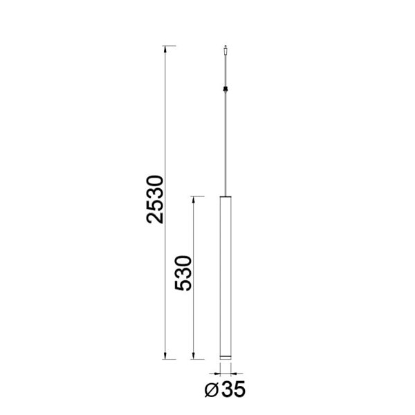 Colgante LED negro CALA 4,5W 3000K 430Lm, MODULAR LIGHT 3 COLGANTES