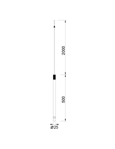 Colgante LED negro MOANA con detalle iluminado, 5W 3000K 625Lm, MODULAR LIGHT 3 COLGANTES