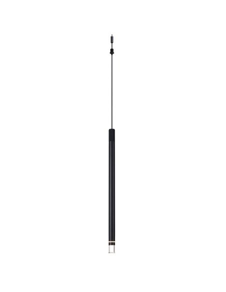 Colgante LED negro MOANA con detalle iluminado, 5W 3000K 625Lm, MODULAR LIGHT 3 COLGANTES