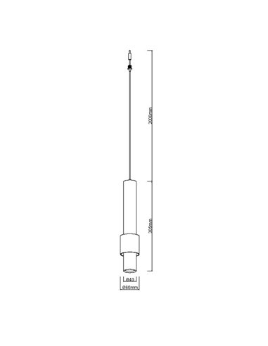 Colgante LED negro/oro CLIFTON 5,5W 3000K 460Lm, MODULAR LIGHT 3 COLGANTES