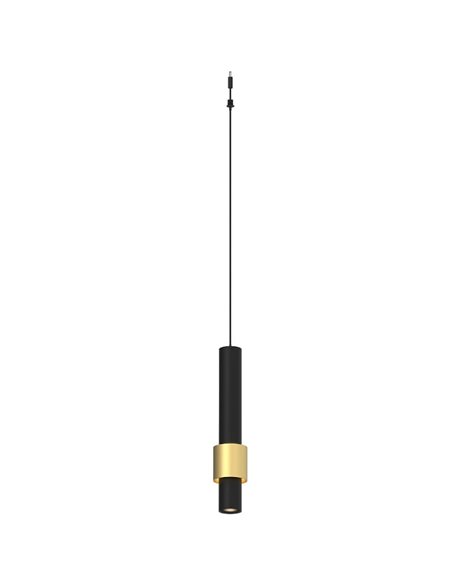 Colgante LED negro/oro CLIFTON 5,5W 3000K 460Lm, MODULAR LIGHT 3 COLGANTES