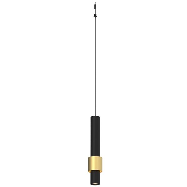 Colgante LED negro/oro CLIFTON 5,5W 3000K 460Lm, MODULAR LIGHT 3 COLGANTES