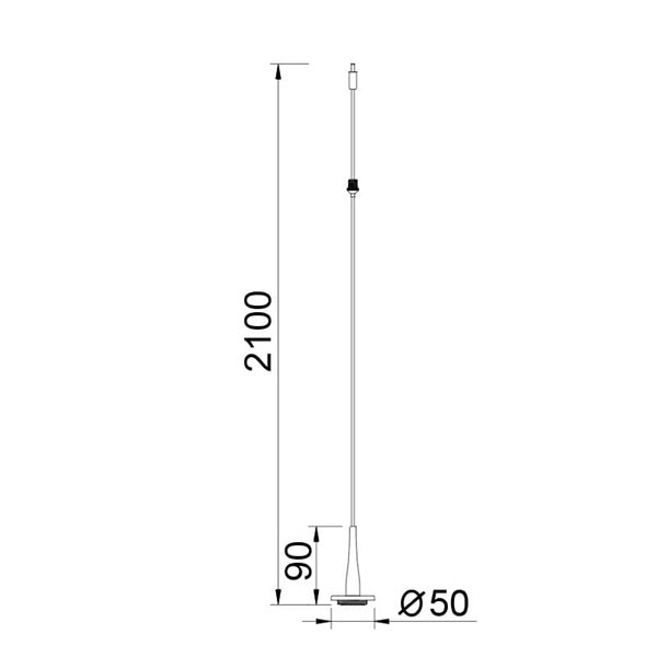 Cable colgante LED blanco sin base ANDRÓMEDA, 4,5W 3000K 430Lm, MODULAR LIGHT 3 COLGANTES
