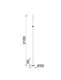 Cable colgante LED negro sin base ANDRÓMEDA, 4,5W 3000K 430Lm, MODULAR LIGHT 3 COLGANTES