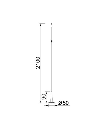 Cable colgante LED oro sin base ANDRÓMEDA, 4,5W 3000K 430Lm, MODULAR LIGHT 3 COLGANTES