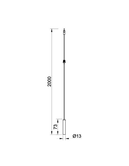 Extensión de cable negro 2m para colgantes MODULAR LIGHT 3 COLGANTES