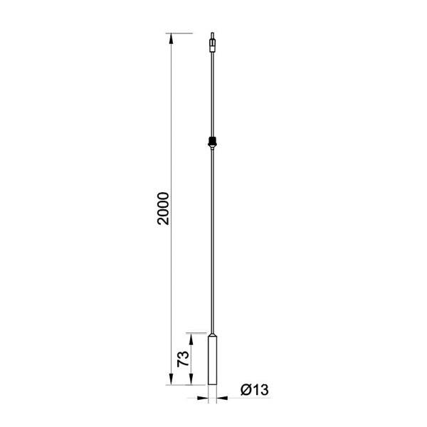 Extensión de cable negro 2m para colgantes MODULAR LIGHT 3 COLGANTES