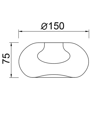 Abat-jour plat en verre de type disque pour lampe ANDROMEDA et système d'éclairage MODULAR LIGHT